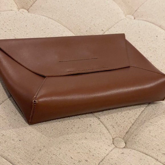 Jcrew brown leather clutch - Picture 5 of 10